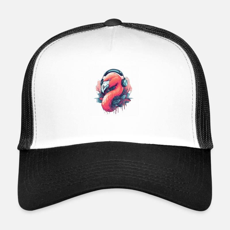 Flamingo Fusion - Casquette trucker  - blanc/noir