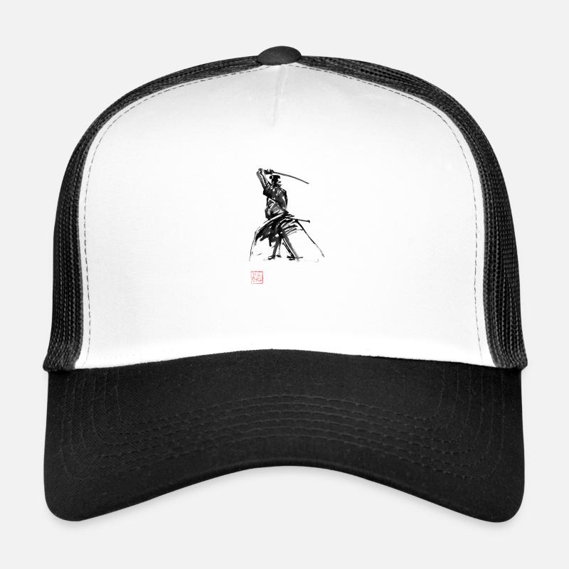 Samurai on guard 02 - Trucker Cap - white/black