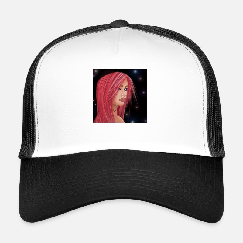 Sorcière - Casquette trucker  - blanc/noir