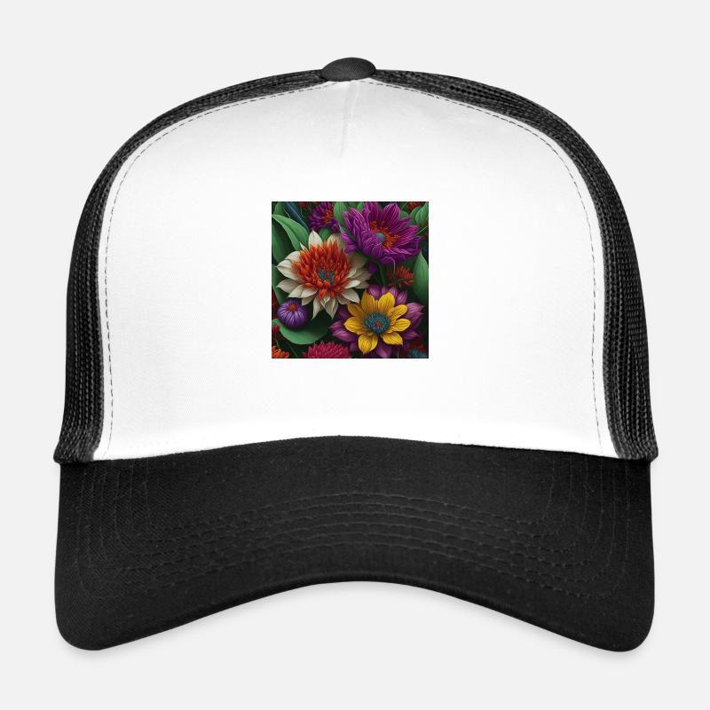 multiple flower patern exotic Trucker Cap