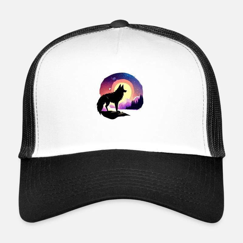 Wolf, Mountains, Forest, Nature, Nature Trucker Cap