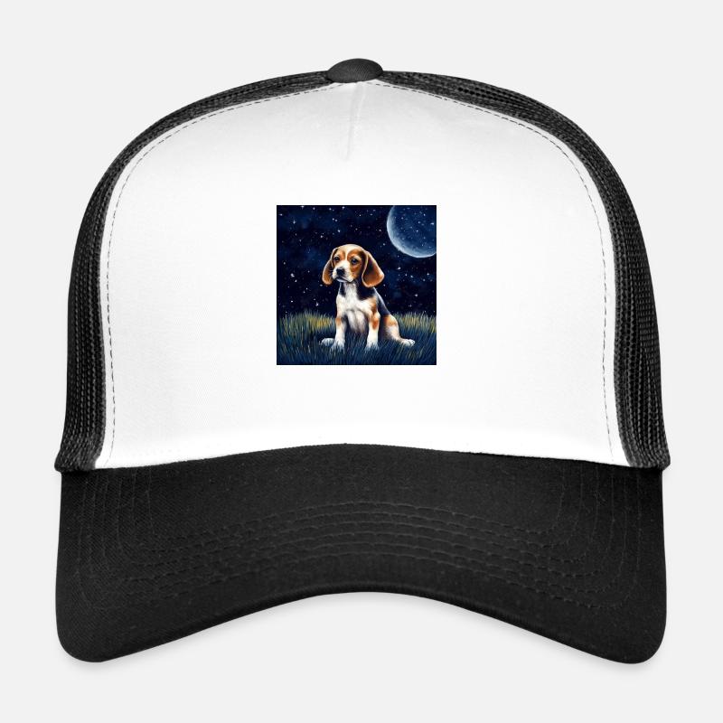 Beagle & the moon Trucker Cap