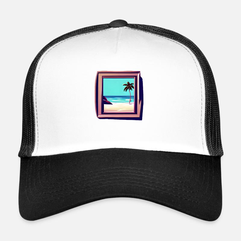 Bilderrahmen Urlaub Meer Aussicht Trucker Cap