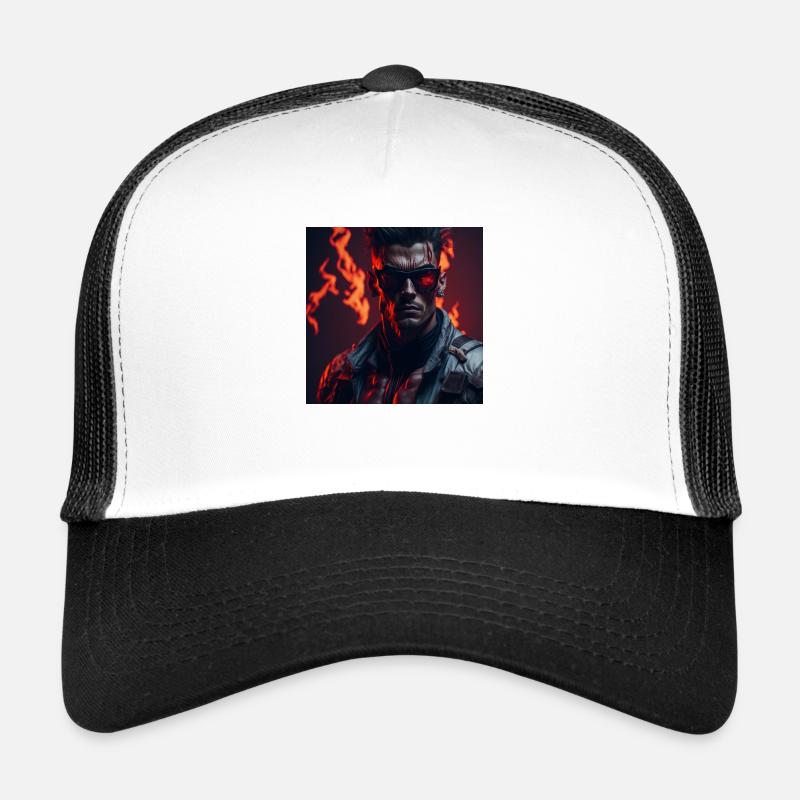 Fireman - Trucker Cap - white/black
