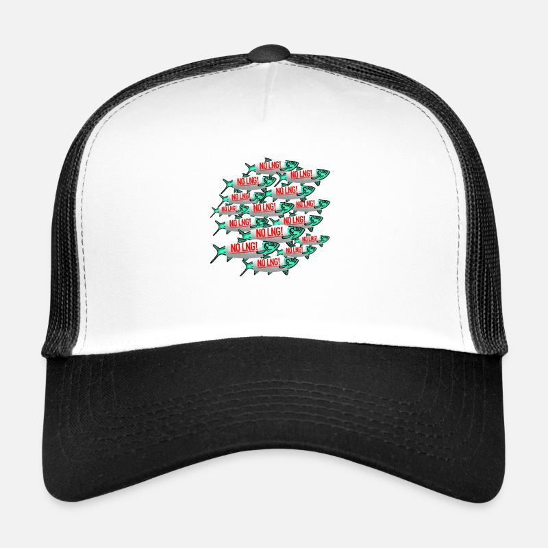 Demo fish against LNG - Trucker Cap - white/black