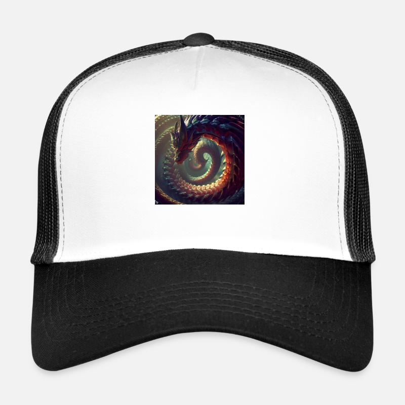 The Infinity Dragon - Trucker Cap - white/black