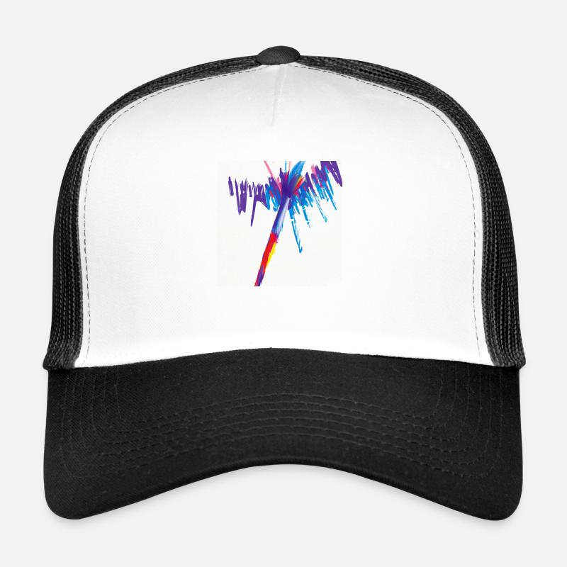Creative Brushstroke - Trucker Cap - white/black