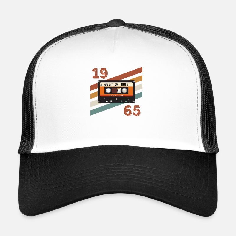 1965 Retro-Vintage-Jubiläum - Trucker Cap - Weiß/Schwarz
