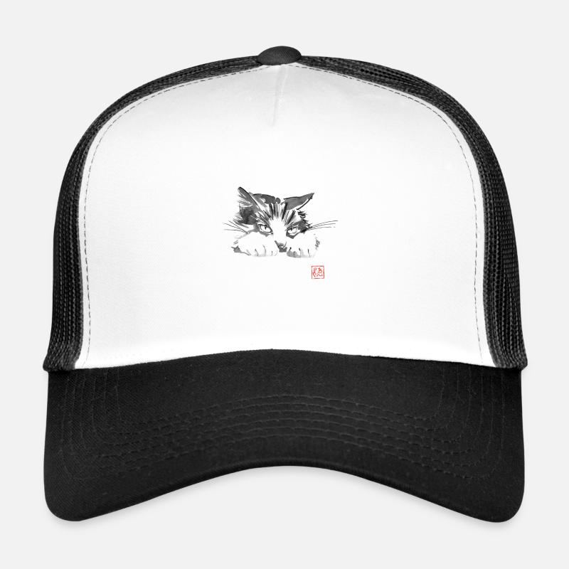 Cat sulky - Trucker Cap - white/black