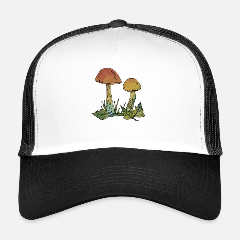Mycètes - Casquette trucker  - blanc/noir