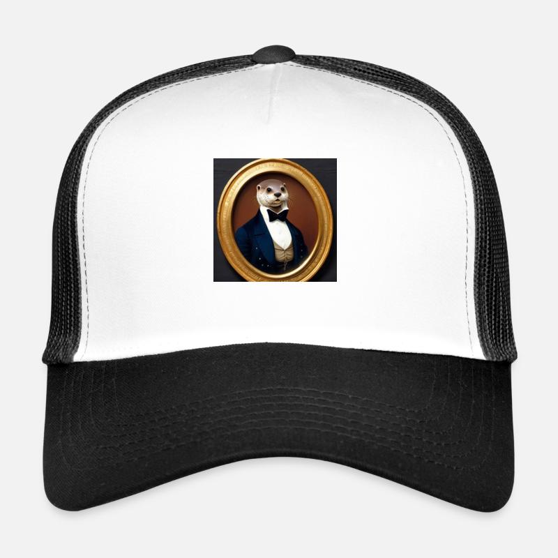Gentleman Otter - Trucker Cap - white/black