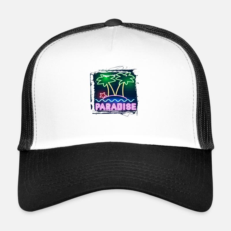 sommer strand strand retro meer neon licht eng Trucker Cap
