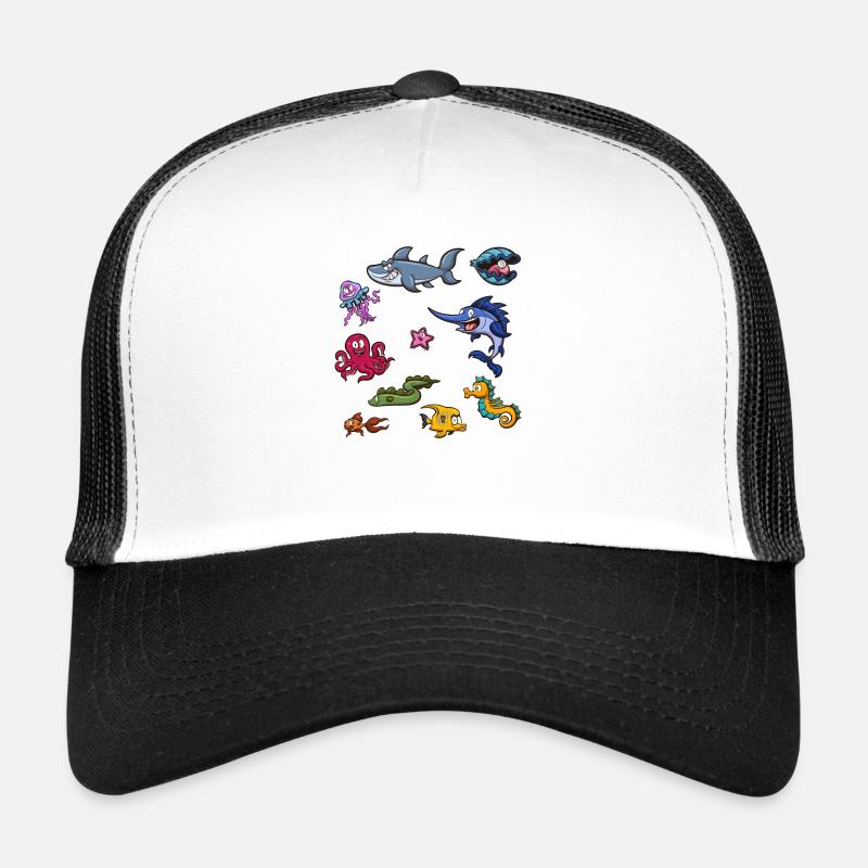 Sea Creatures Trucker Cap
