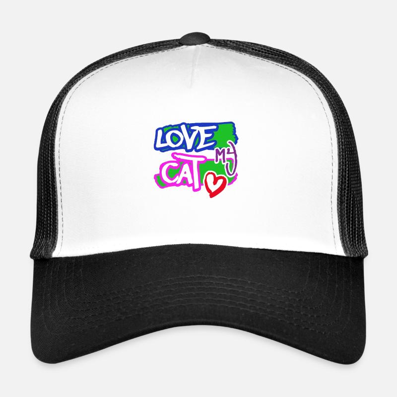 Love my Cat - Trucker Cap - white/black