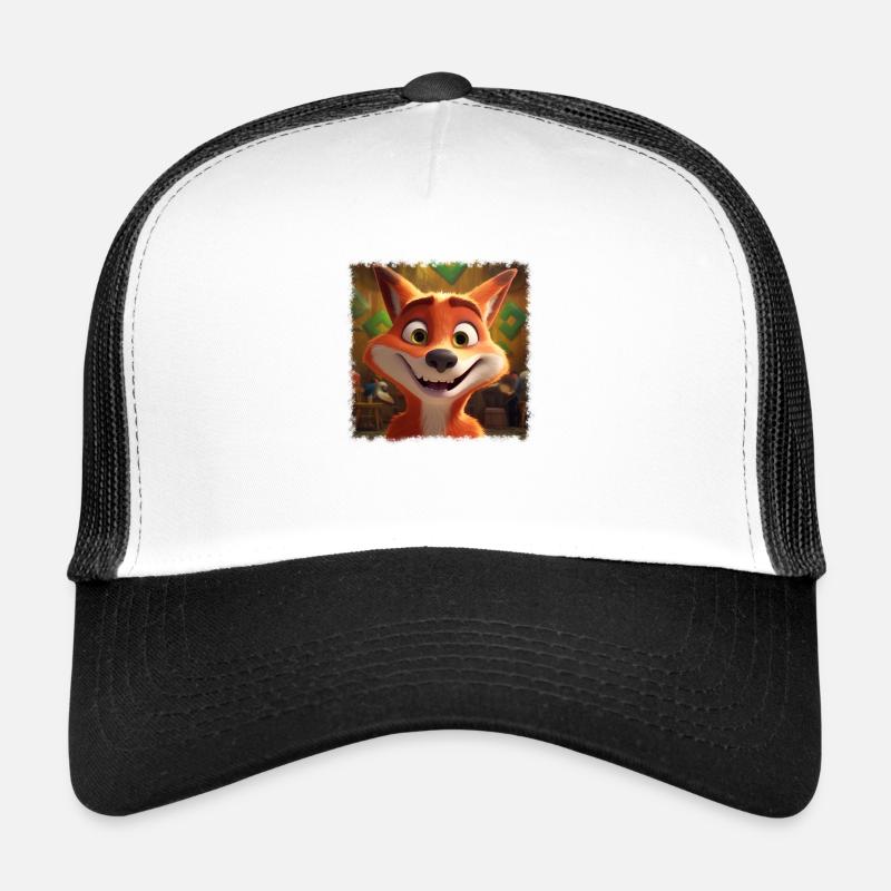 niedlicher Fuchs - Trucker Cap - Weiß/Schwarz