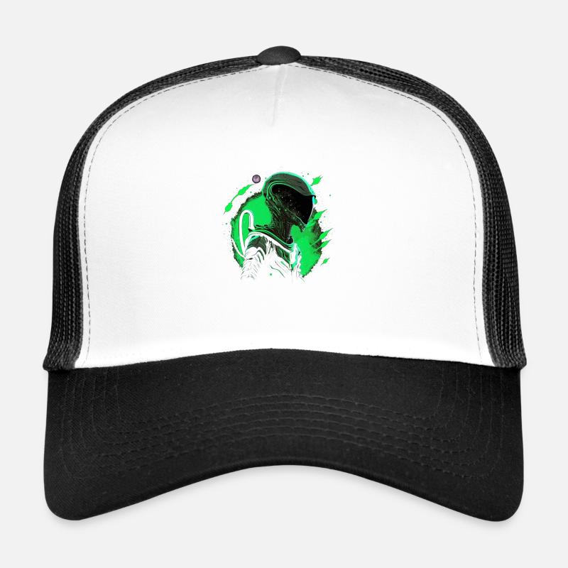 Weltraum-Alien - Trucker Cap - Weiß/Schwarz