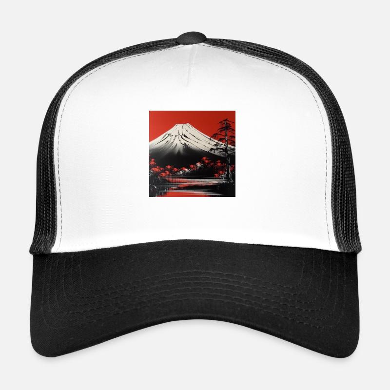 Mountain romance on Mount Fuji Trucker Cap