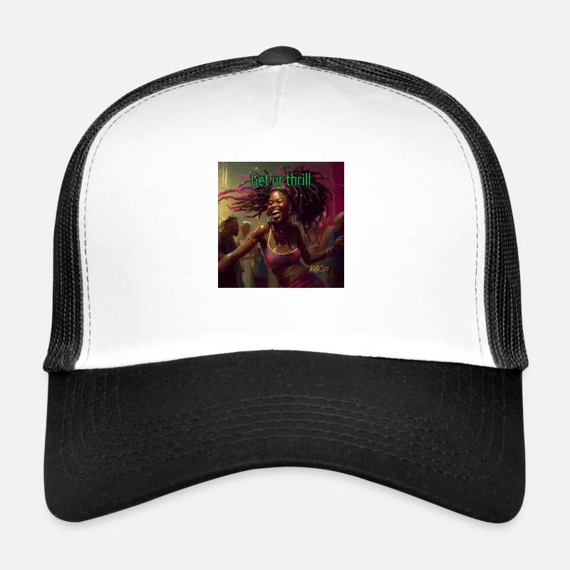 Get ur thrill - Casquette trucker  - blanc/noir