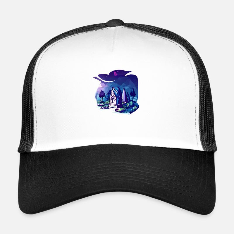 Cimetière effrayant Casquette trucker 