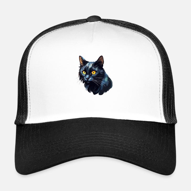 Chat noir pour les amoureux des chats Casquette trucker 