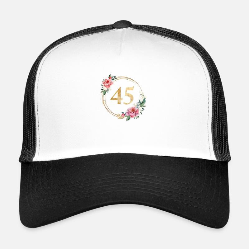 45! personalisierbar - Trucker Cap - Weiß/Schwarz