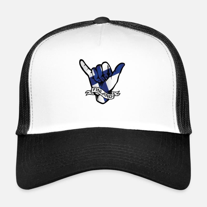 Finland Shaka - Trucker Cap - Weiß/Schwarz