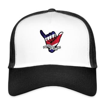 Costa Rica Shaka - Trucker Cap - Weiß/Schwarz - Vorne