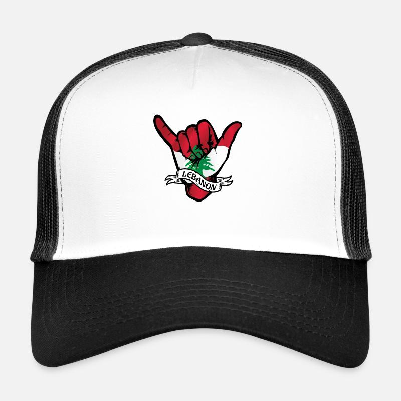 Liban Shaka - Casquette trucker  - blanc/noir