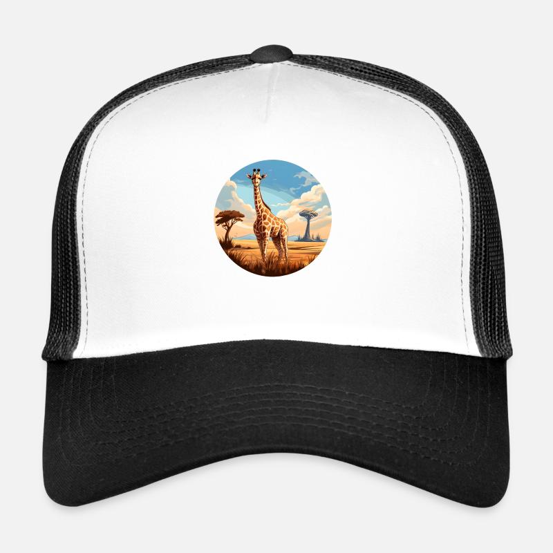 Giraffe - Trucker Cap - white/black