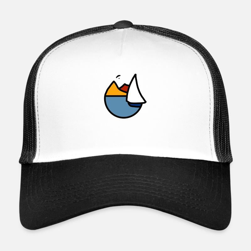 sailing and paragliding - Trucker Cap - Weiß/Schwarz