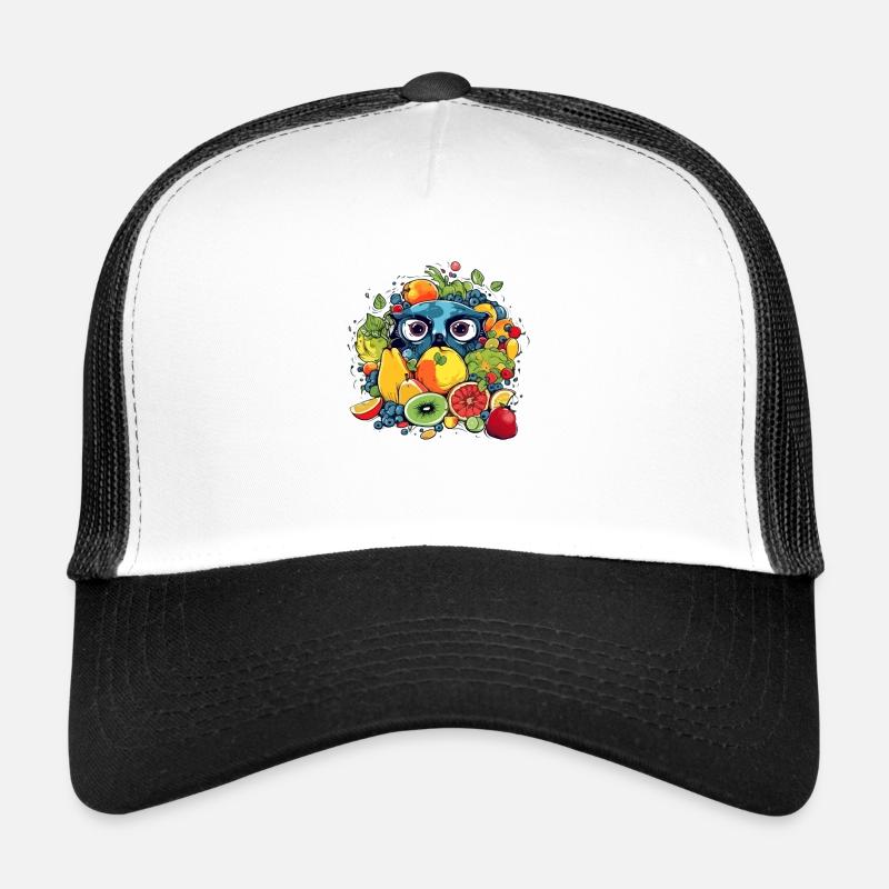 Hibi, die Eule in der Frucht Trucker Cap