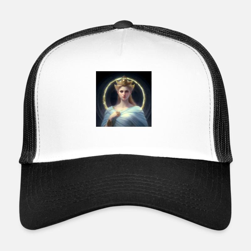 L’Aphrodite céleste - Casquette trucker  - blanc/noir