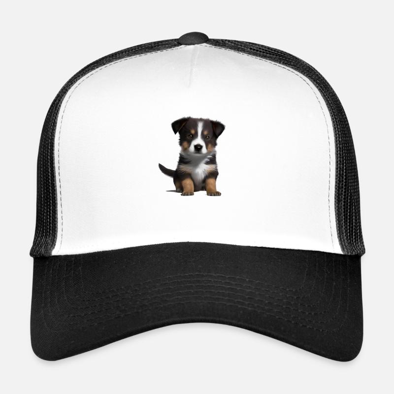 Puppy Australian Shepherd Dog Owner Trucker Cap