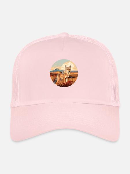 Coyote - Trucker Cap - pale pink - Front