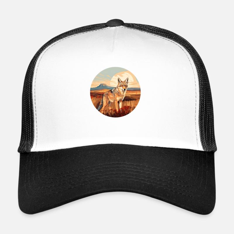 Kojote - Trucker Cap - Weiß/Schwarz