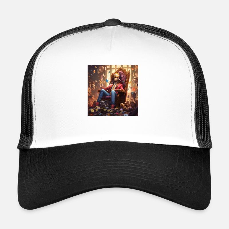 king - Trucker Cap - Weiß/Schwarz