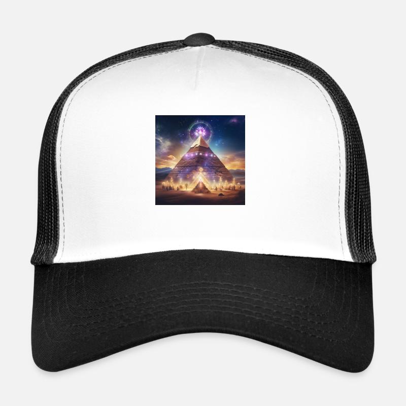 Pyramide - Trucker Cap - Weiß/Schwarz