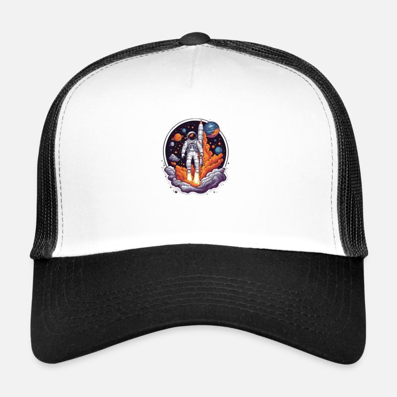 Rocket launch universe Trucker Cap