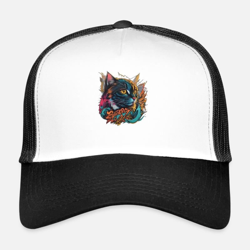 Beau design de chat Casquette trucker 