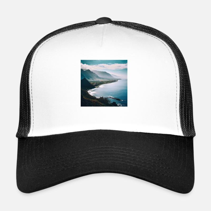 Island Coastal Mountains - Trucker Cap - white/black