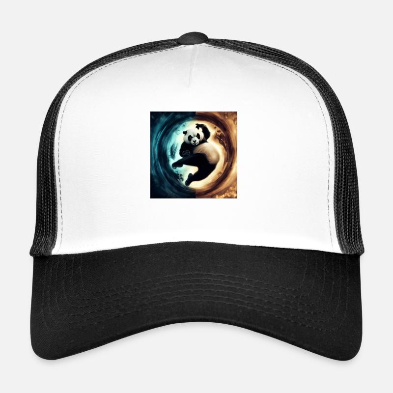 Kung Fu Ying Yang Panda Trucker Cap