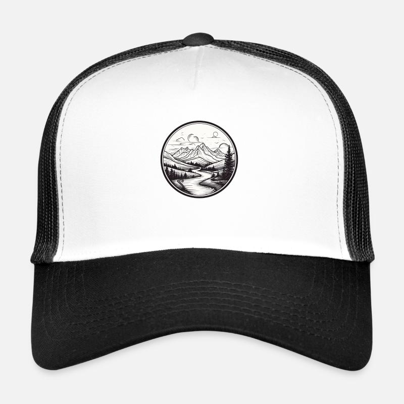 Emblème du paysage Casquette trucker 