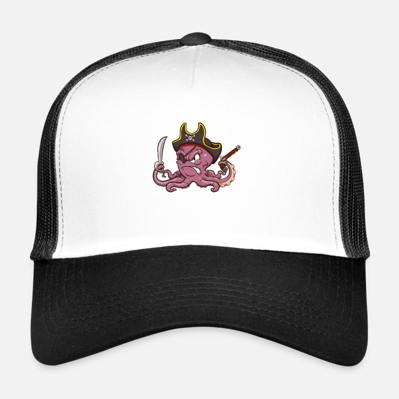 Pirate Octopus Trucker Cap