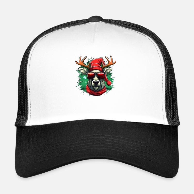 Rudolf Reindeer - Trucker Cap - white/black