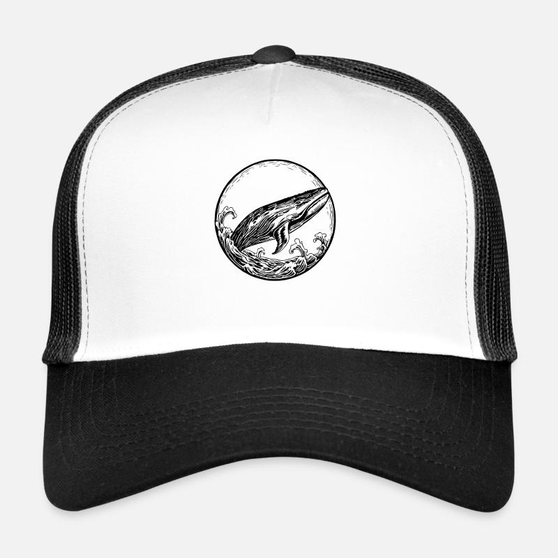 Whale Sea Fish Trucker Cap