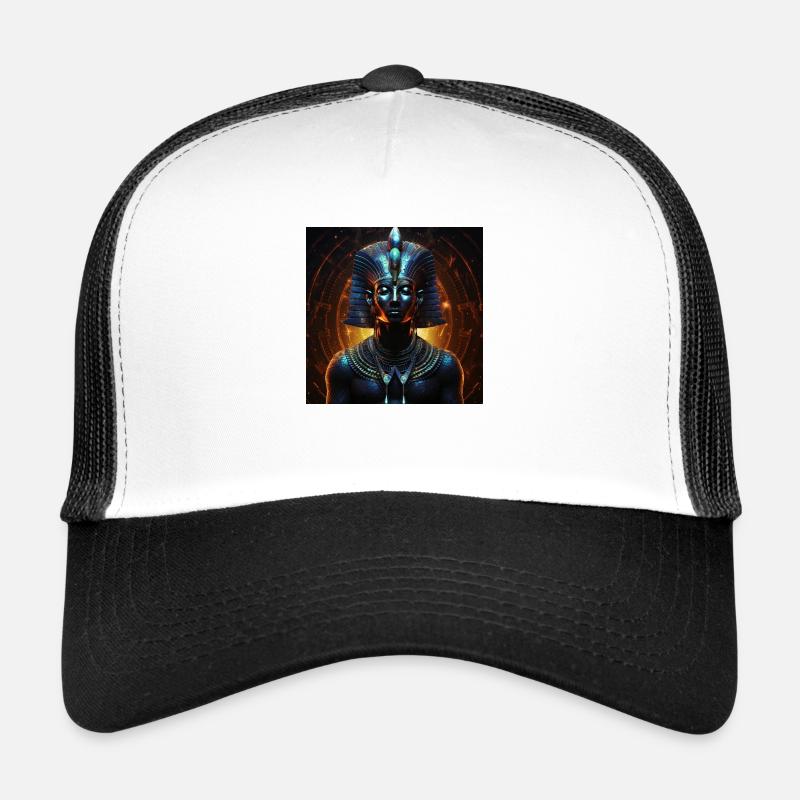Schwarzer Pharaon - Trucker Cap - Weiß/Schwarz