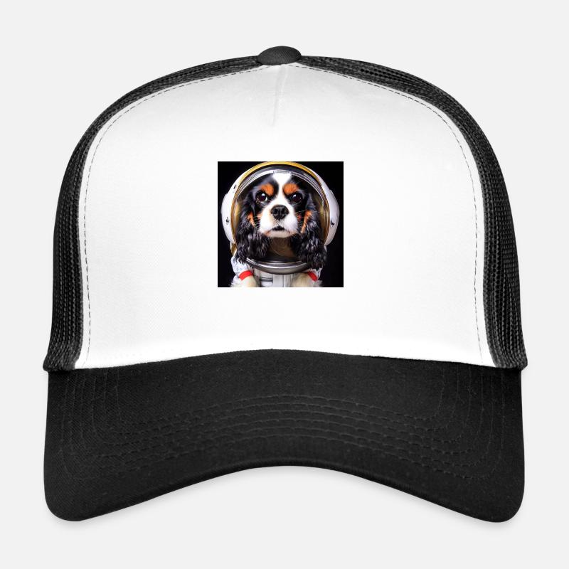 King Charles Cavalier Astronaut - Trucker Cap - white/black