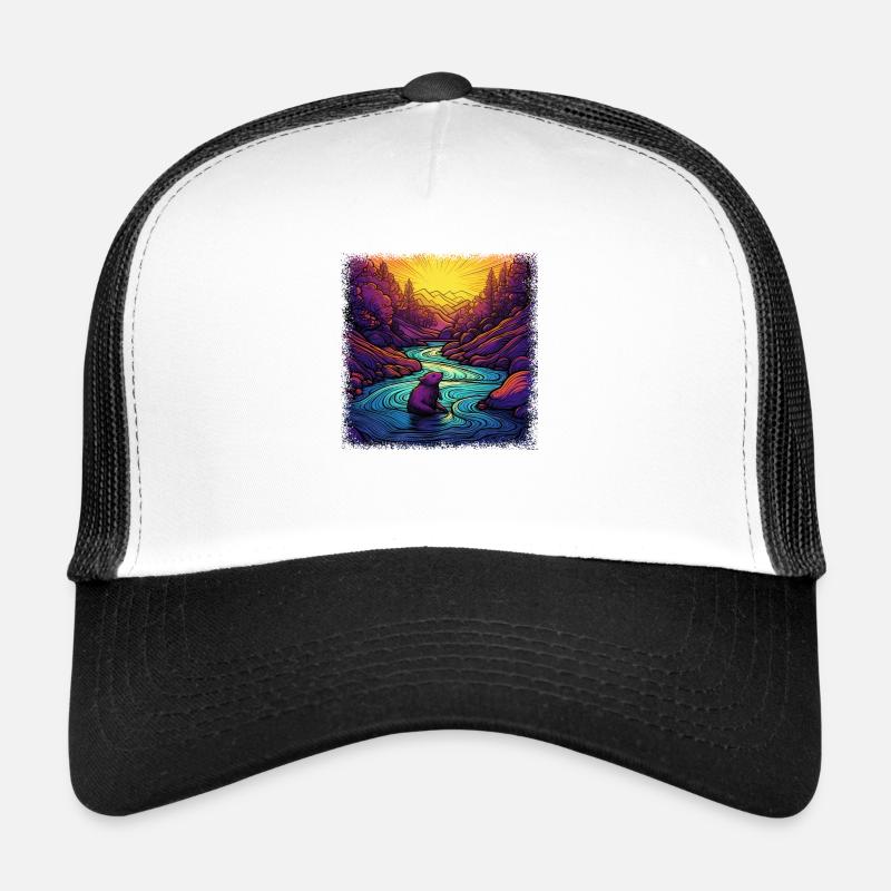 Present Beaver Lodge Mammal Dabar Sayings Canada Trucker Cap
