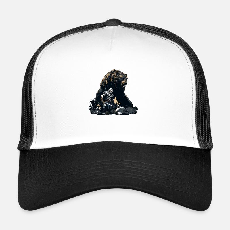 Vikings avec un énorme ours Casquette trucker 