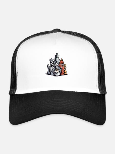 The Chess Shock Team - Trucker Cap - white/black - Front